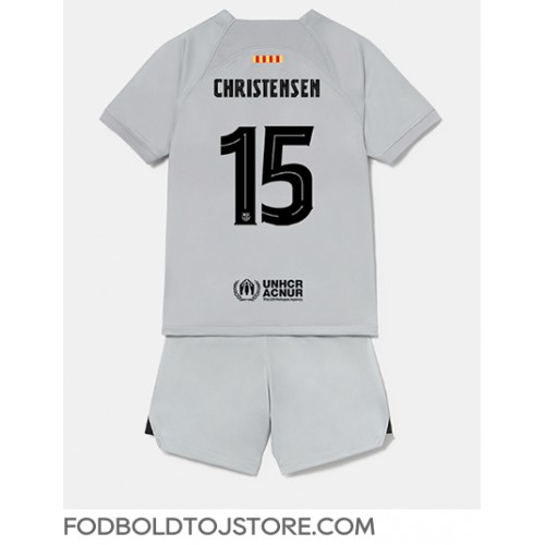 Barcelona Andreas Christensen #15 Tredje sæt Børn 2022-23 Kortærmet (+ Korte bukser)